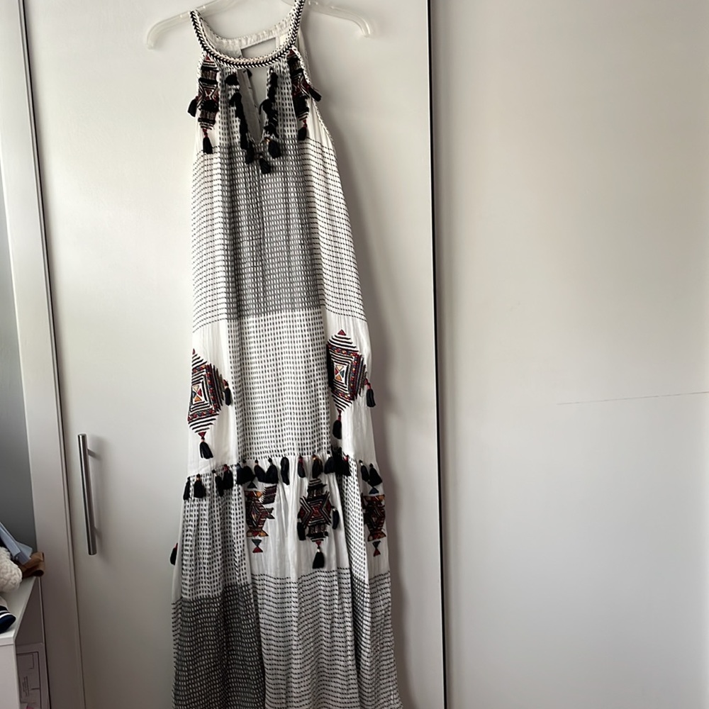 Anthropologie Maeve Puebla Tasseled Maxi Dress S - Picture 2 of 7